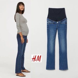 NWT $50 H&M Women M MAMA BOOTCUT maternity jeans High Rib SLIM FIT Stretch